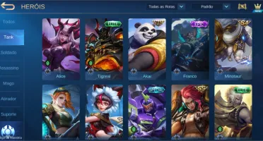 Mobile Legends muitas skins