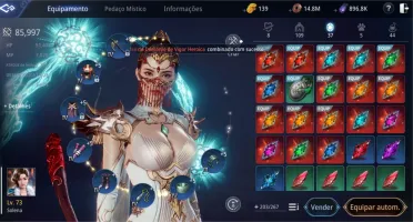 CONTA MIR4 NA 33 LVL 73 85K POWER 2 PETS EPICOS E MUITO +