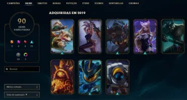 CONTA LEAGUE OF LEGENDS COM MUITAS SKINS