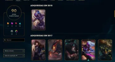 CONTA LEAGUE OF LEGENDS COM MUITAS SKINS