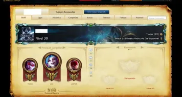 Conta Platina 1 de League of legends