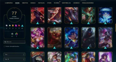 Bronze 4 com 120 Champs e 77 Skins ( ADC / SUP / MID )