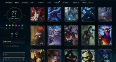 Bronze 4 com 120 Champs e 77 Skins ( ADC / SUP / MID )