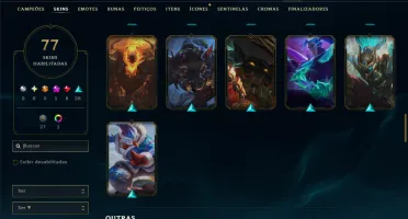 Bronze 4 com 120 Champs e 77 Skins ( ADC / SUP / MID )