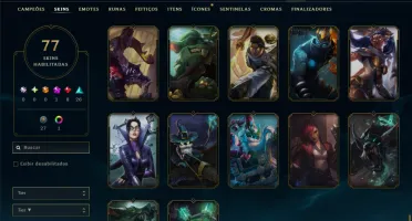 Bronze 4 com 120 Champs e 77 Skins ( ADC / SUP / MID )