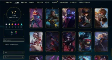 Bronze 4 com 120 Champs e 77 Skins ( ADC / SUP / MID )