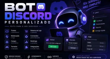 Bot para Discord Personalizado | Tickets, Moderação, Logs e