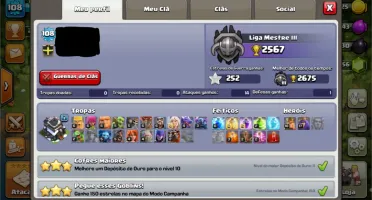 Vila Clash of clans Cv 9 full + conta pokemon go nvl 27