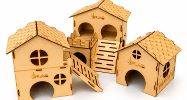 Kit 3 Casinhas Premium para Hamster - Flap Pet