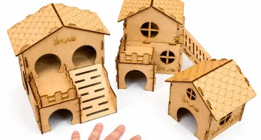 Kit 3 Casinhas Premium para Hamster - Flap Pet