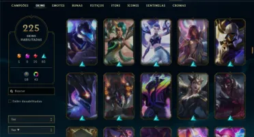 Bronze 3 com TODOS os champs e 225 Skins + Rammus Rei