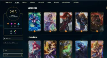 Bronze 3 com TODOS os champs e 225 Skins + Rammus Rei