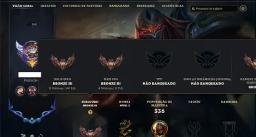 Bronze 3 com TODOS os champs e 225 Skins + Rammus Rei