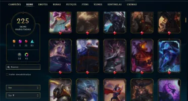 Bronze 3 com TODOS os champs e 225 Skins + Rammus Rei