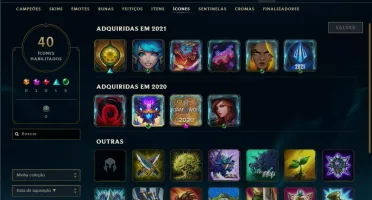 Unranked com 30 Champs e 4 Skins