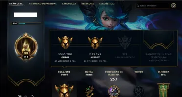 Conta ouro 1 com 25 skins e 71 champs