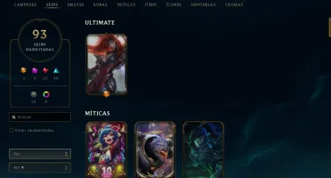 CONTA DE LOL - BONS ESPOLIOS - SKIN PRESTIGIO - GOLD IV
