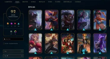 CONTA DE LOL - BONS ESPOLIOS - SKIN PRESTIGIO - GOLD IV