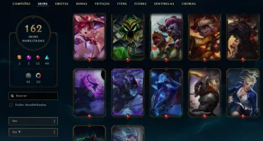 vendo conta lol com 2 skins MITICAS, 162 totais, Diamante 5