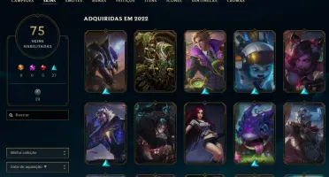 Conta com 75 skins 100 champs