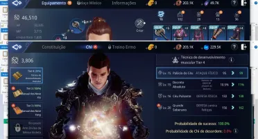 Conta mir4 lv 45-46k poder Serve SA2-54 vale liberado
