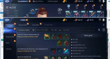 Conta mir4 lv 45-46k poder Serve SA2-54 vale liberado