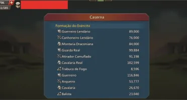 Conta Lords Mobile 272M de poder com T4 liberada