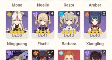 (AR53) Ganyu, Albedo, Xiao, Eula,