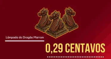 (Promoção) Lâmpada do dragão Marrom - Habbo