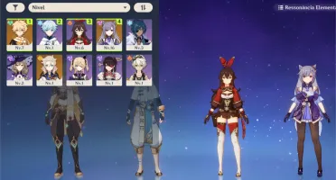 AR 10 (KEQING, Bennet, ALBEDO, Fishcl (C1), Chong e Beidou)