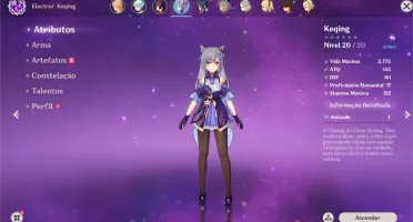 AR 10 (KEQING, Bennet, ALBEDO, Fishcl (C1), Chong e Beidou)