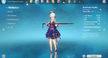 Eula + Ayaka c1 + Keqing, acc ar 42 e muito a explorar