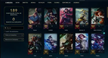 Conta prata 2 com 58 champs e 21 skins