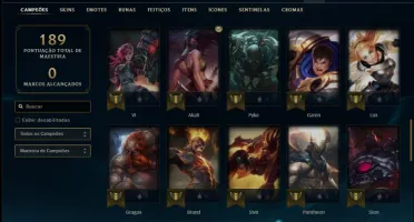 Conta prata 2 com 58 champs e 21 skins