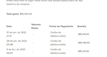 Conta Valorant Platina com skins