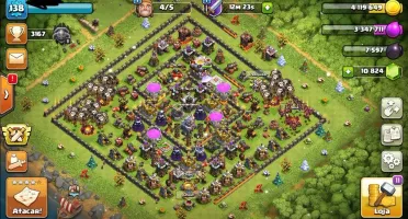 Clash of Clans CV 11, Nível 138, mais de 10 mil gemas