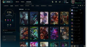 Conta League of Legends Platina 3 tds came 126skins
