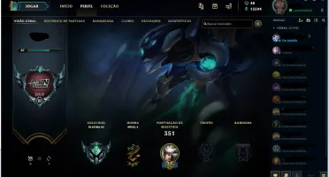 Conta League of Legends Platina 3 tds came 126skins