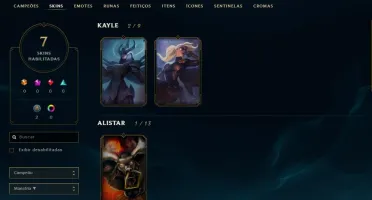 Conta League of Legends - Black Allistar + skins raras