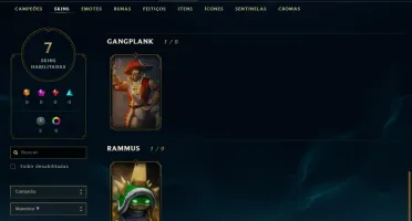 Conta League of Legends - Black Allistar + skins raras