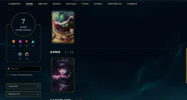 Conta League of Legends - Black Allistar + skins raras