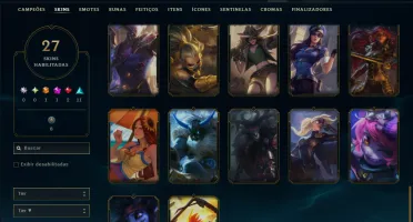 Unranked com 60 Champs e 27 Skins