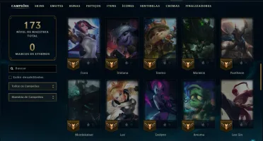 Unranked com 60 Champs e 27 Skins