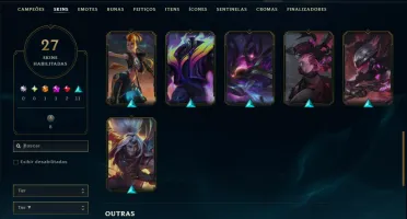 Unranked com 60 Champs e 27 Skins