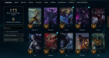 Unranked com 60 Champs e 27 Skins