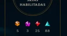 Vendo conta lol 254 skins 9k de rp