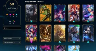 Conta LoL com 60 skins