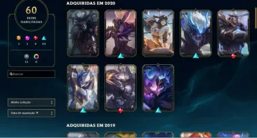 Conta LoL com 60 skins