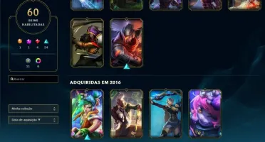 Conta LoL com 60 skins