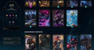 Conta LoL com 60 skins